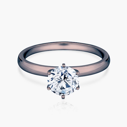 Pierścionek zaręczynowy SAVICKI: czarne złoto, diament